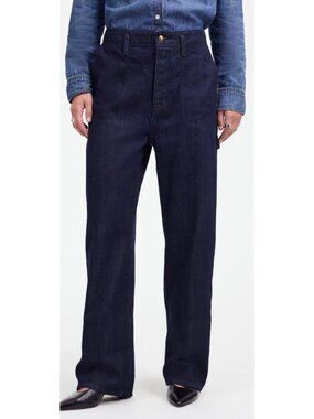 Alexa Chung for Madewell Workwear Jeans dark wash size 28 utility button fly